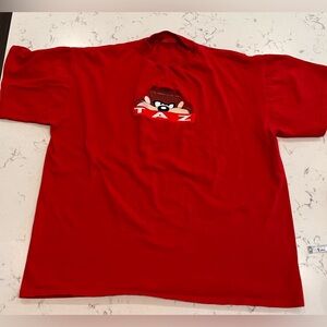 Vintage Taz Embroidered T Shirt 23 Inches Pit To‎ Pit